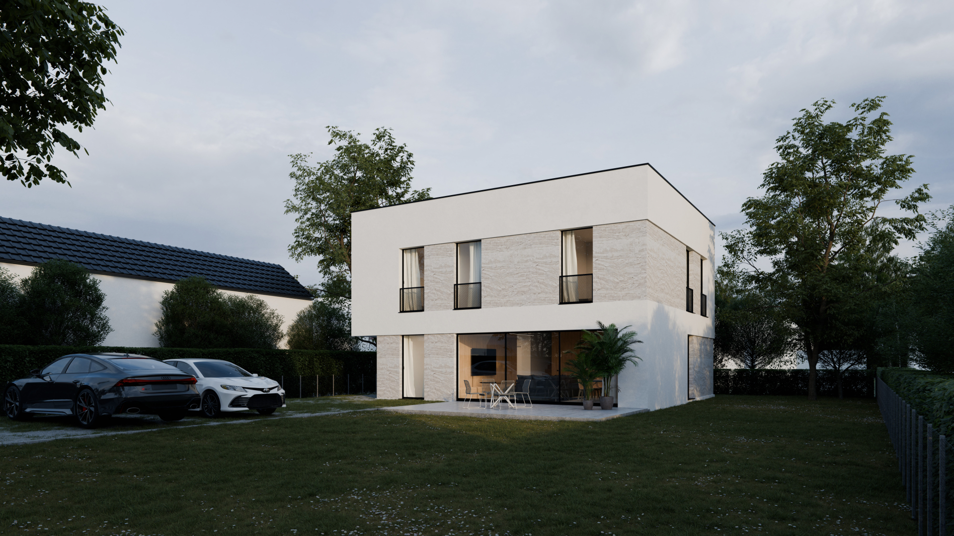 Bild 2 von Individualisierbares, energieeffizientes Architekten-Einfamilienhaus an der Havel im hinteren Grundstücksbereich.