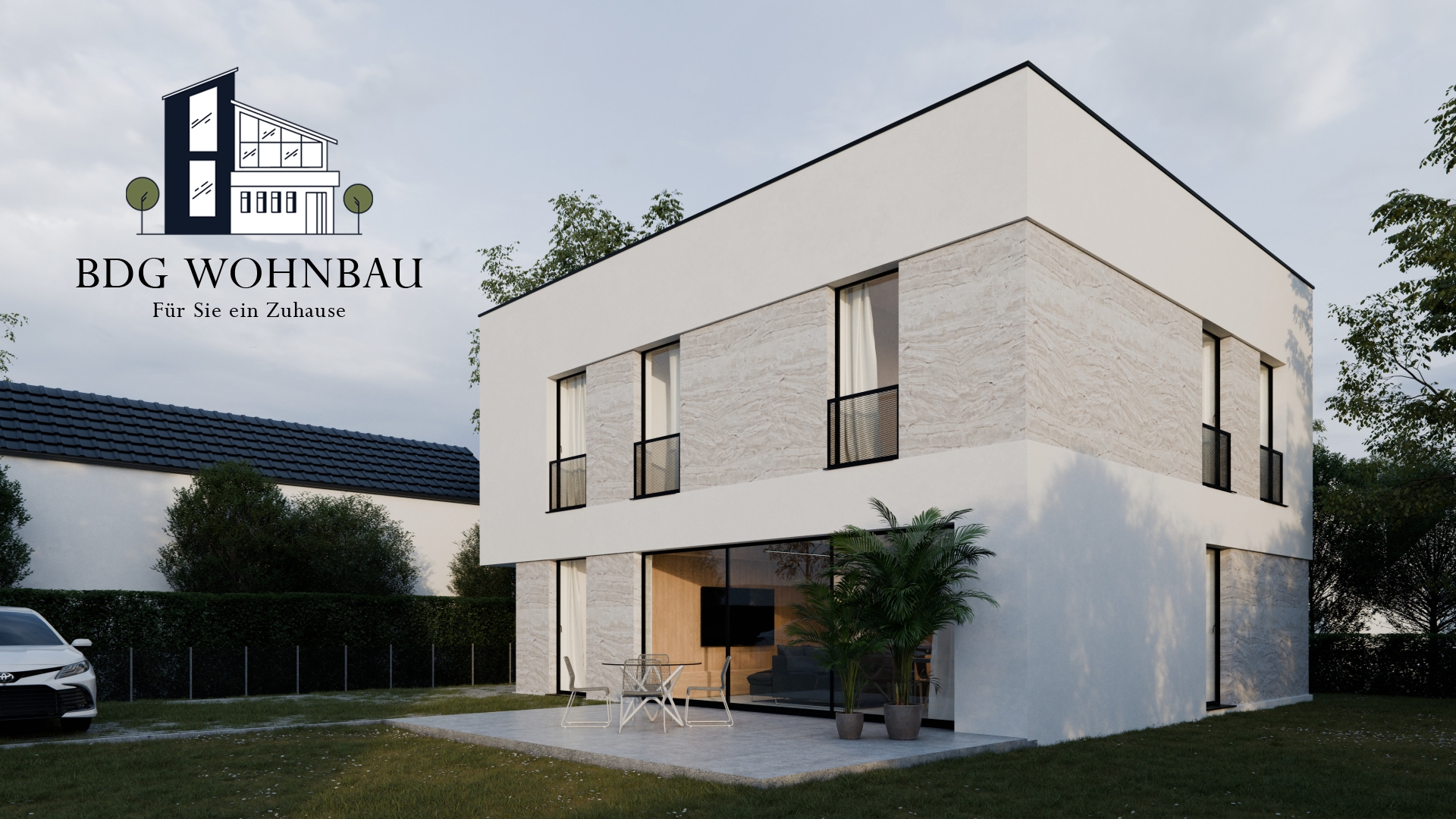 Bild 1 von Individualisierbares, energieeffizientes Architekten-Einfamilienhaus an der Havel im hinteren Grundstücksbereich.
