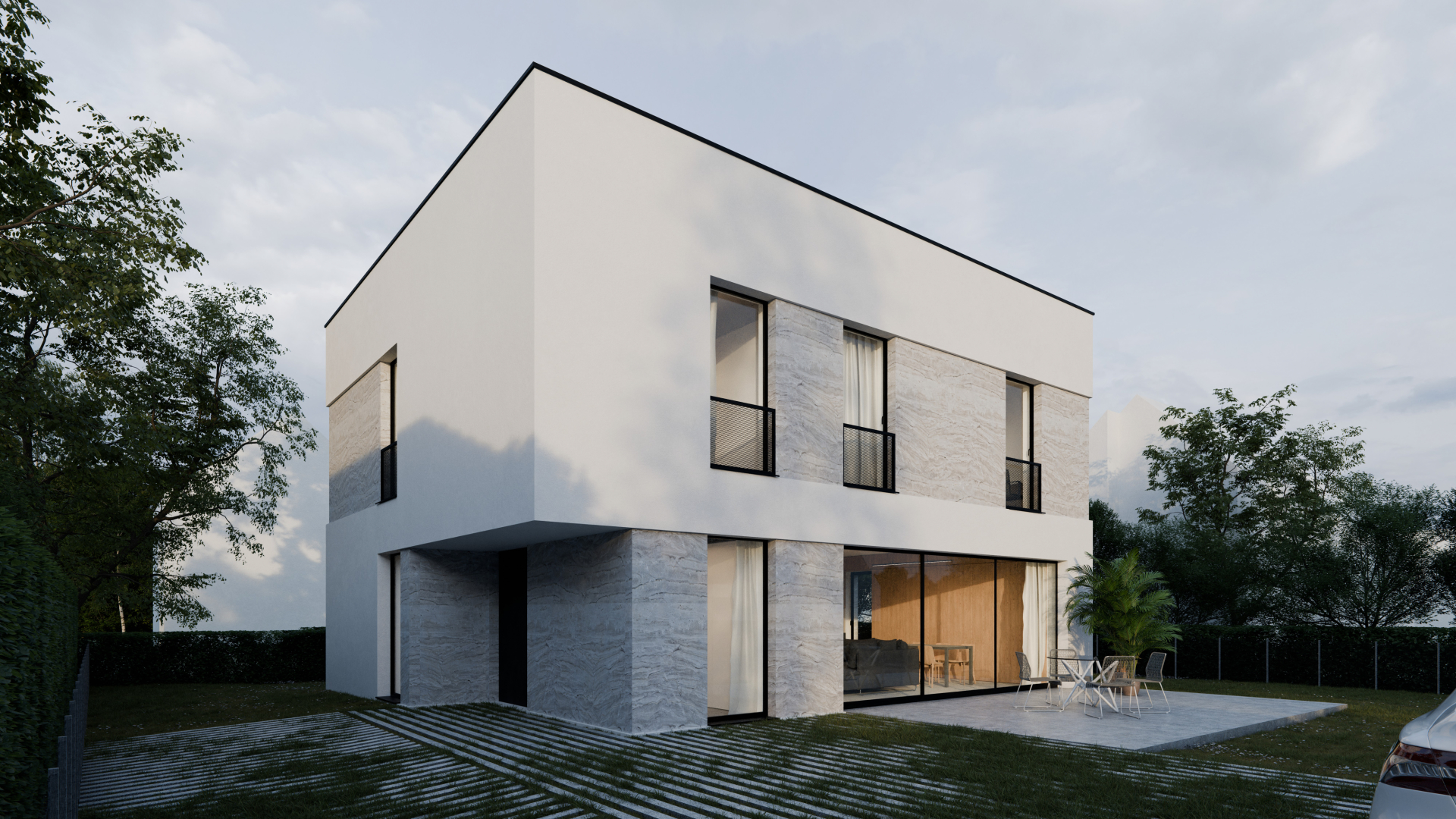 Bild 3 von Individualisierbares, energieeffizientes Architekten-Einfamilienhaus an der Havel im hinteren Grundstücksbereich.